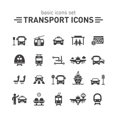 Transport icons set.