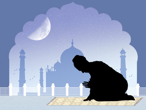 Muslim man prayer