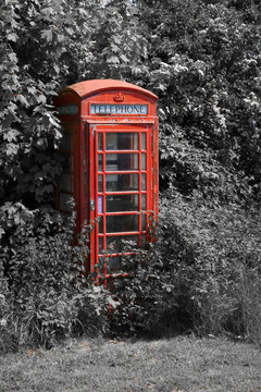 Neglected telephone box