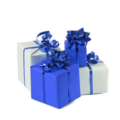 Gifts isolated on white background