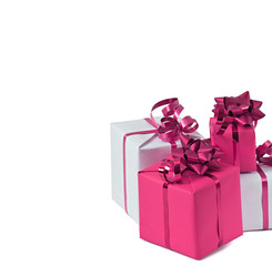 Gifts isolated on white background