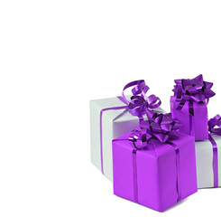 Gifts isolated on white background