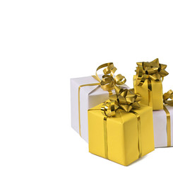 Gifts isolated on white background