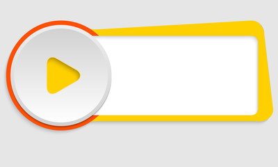 yellow frame for text and play symbol