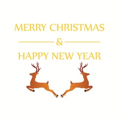 greeting christmas and new year card