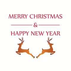 greeting christmas and new year card