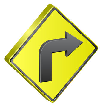 Right Turn traffic sign