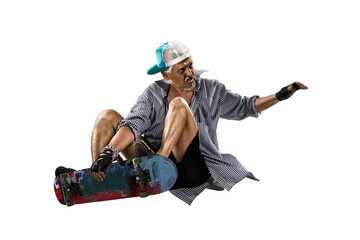 The isolated old man skater © 103tnn
