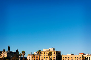 Naklejka premium city landscape and blue sky