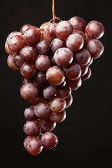 grape bunch on black