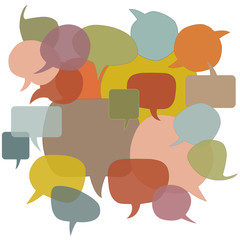 Colorful speech bubbles set