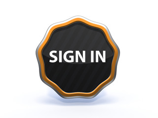sign in star icon on white background