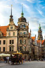 Obraz premium Horse carriages in Dresden, Germany