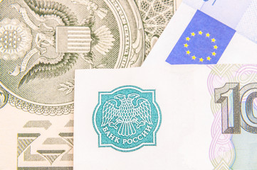 Russian rubles, euros, dollars