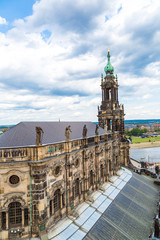 Fototapeta na wymiar The Kreuzkirche church in Dresden