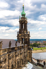 Fototapeta na wymiar The Kreuzkirche church in Dresden