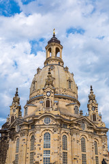 Fototapeta na wymiar Dresden and Frauenkirche church