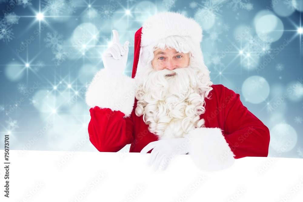 Aufkleber composite image of smiling santa claus doing a gesture