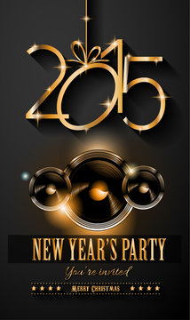 2015 New Year's Party Flyer design for nigh clubs