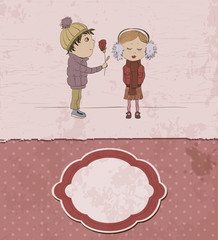 Vintage valentine's day card