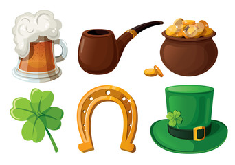 Set of St. Patrick's Day icons.