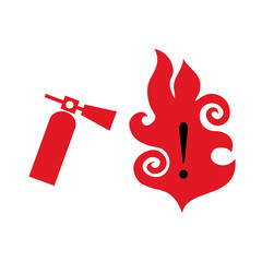 Fire extinguisher symbol vector