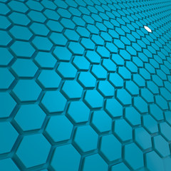 Blue hexagon background