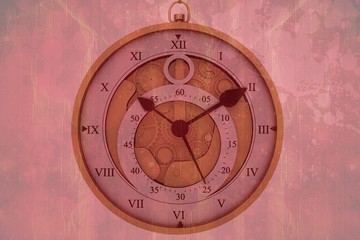 Composite image of pretty looking clock