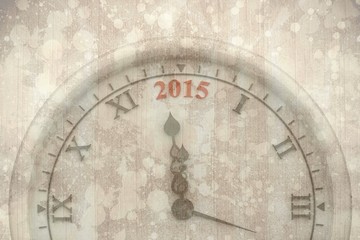 Composite image of clock counting to midnight