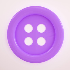 Sewing button 3d illustration