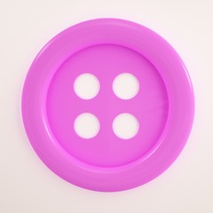 Sewing button 3d illustration