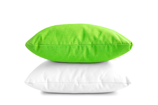 Pillows or cushions isolated on white background
