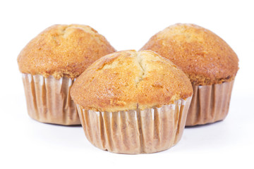 Banana cake in paper cup