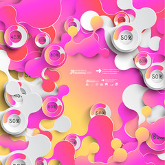 Abstract 3D Paper Infographics