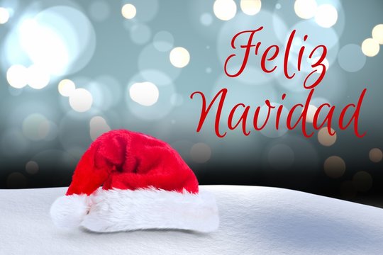 Composite image of feliz navidad