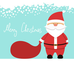 Santa Claus with a bag of gifts