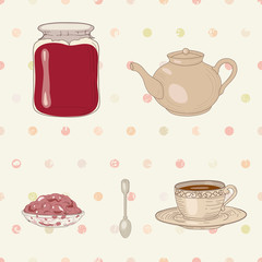 Jam and tea set