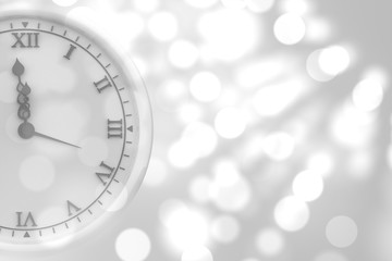 Obraz na płótnie Canvas Composite image of clock counting to midnight