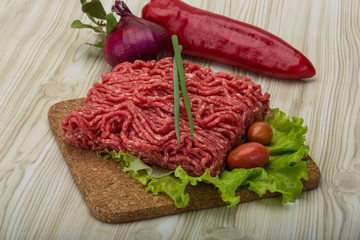 Raw minced beef
