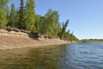 River landscape in the Urals.