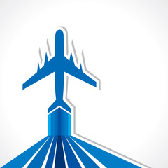 Abstract background with airplane stock vector