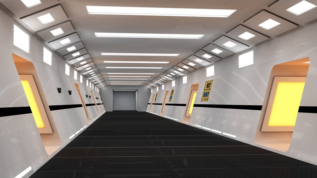 Futuristic SCIFI corridor