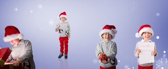 Composite image of different festive boys