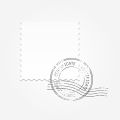 Postage blank vector illustration