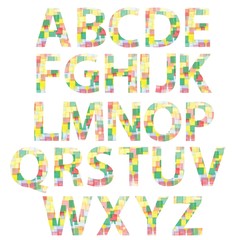 colored alphabet