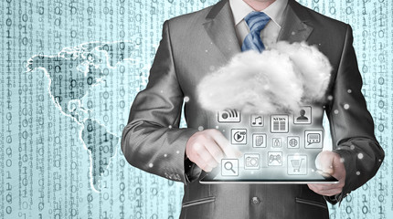 Cloud computing, technology connectivity concept