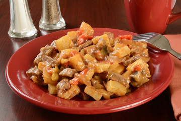 Steak and potato casserole