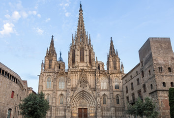 Fototapeta na wymiar Gothic cathedral Barcelona