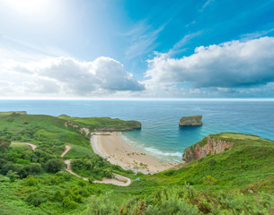 Beautiful beach at sunset