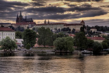 Fototapeta premium Panorama Pragi, Czechy
